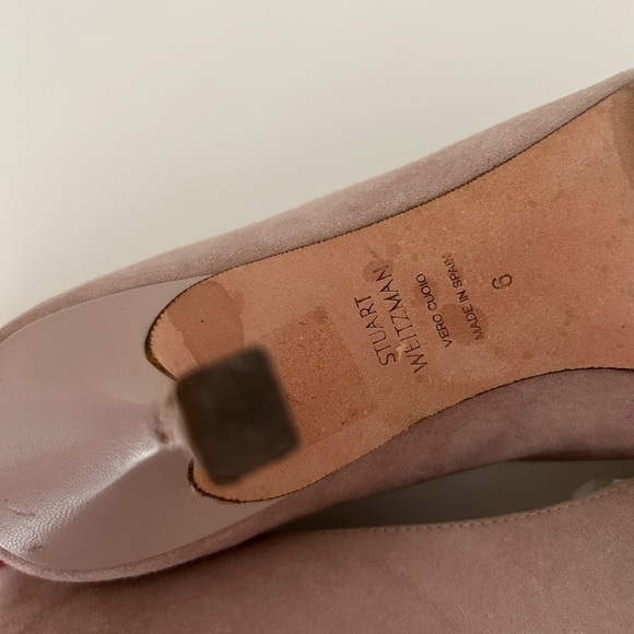 Stuart Weitzman Blush Suede Heels - Picture 5 of 7